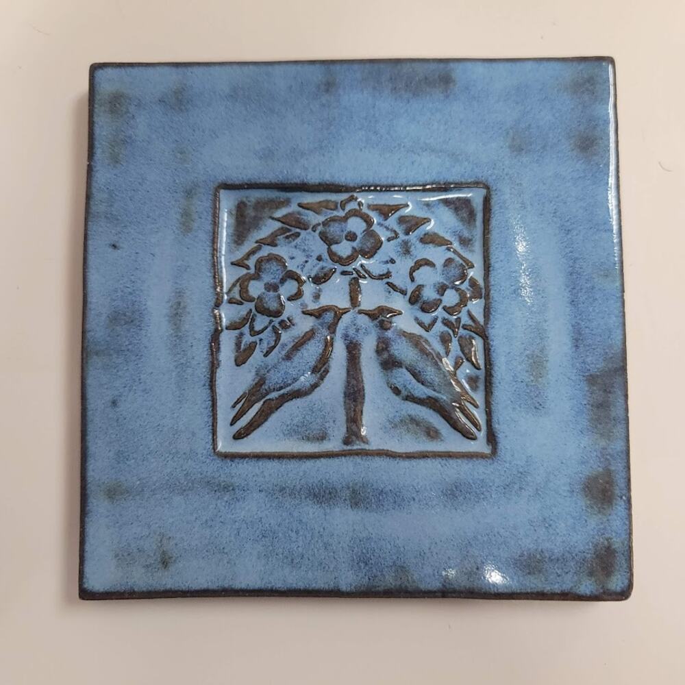 Sligo Greek Tiles Made in year 2000 Handmade 6" x 6"  Tree Life Dove Birds